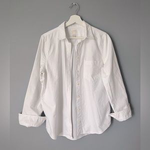 J.CREW women’s white oxford shirt size M